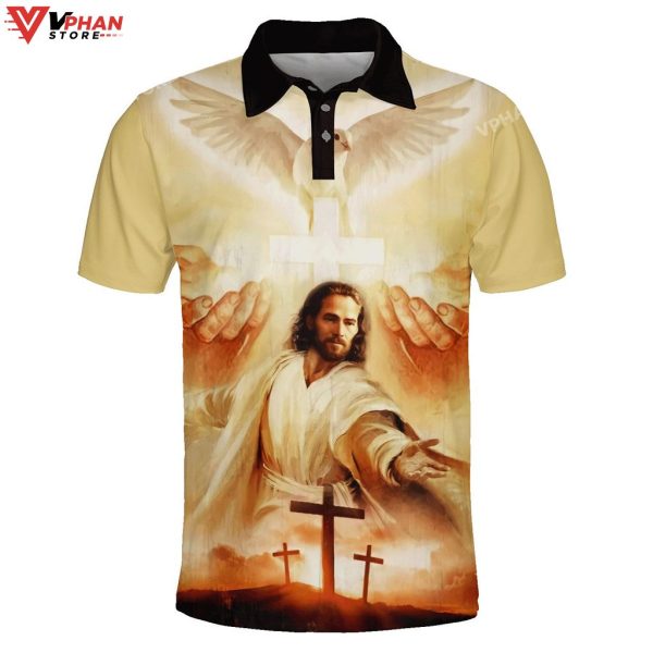 Jesus Hands Religious Easter Gifts Christian Polo Shirt & Shorts