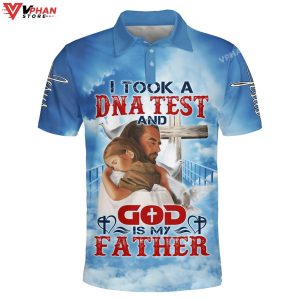 Jesus Holding A Boy Religious Easter Gifts Christian Polo Shirt Shorts 1