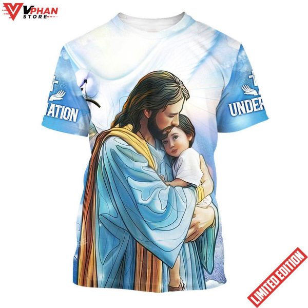 Jesus Holding Boy 3d All Over Print Shirt