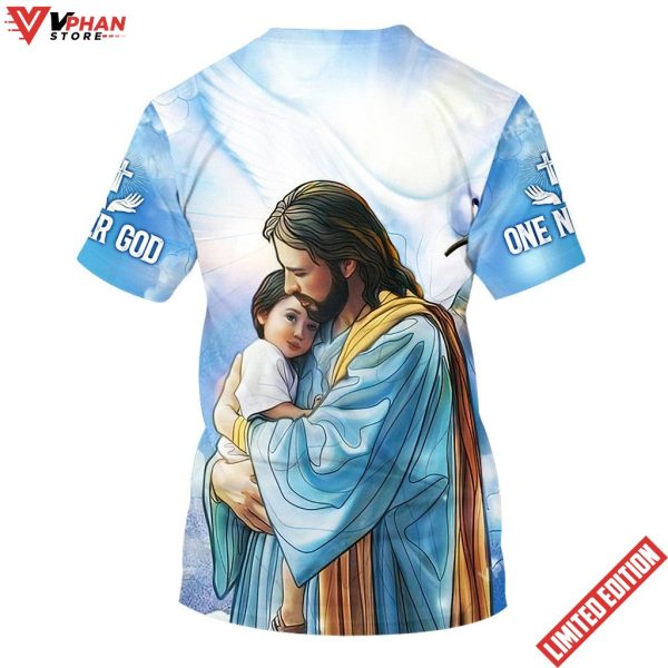 Jesus Holding Boy 3d All Over Print Shirt