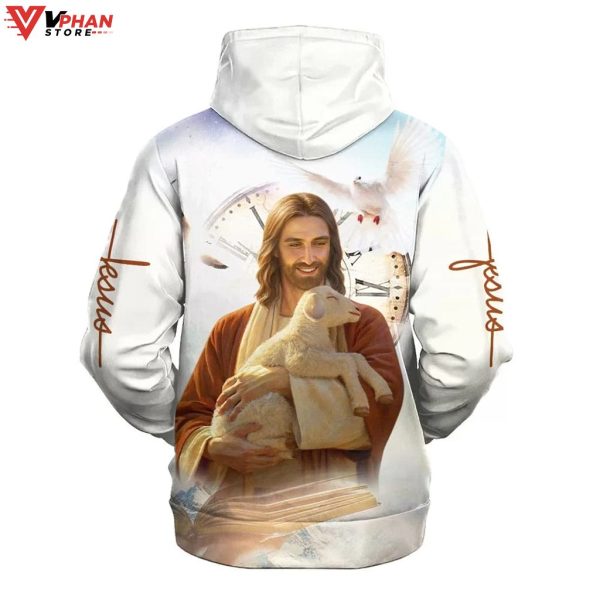 Jesus Holding Lamb Jesus Is My Savior Religious Gifts Christ Hoodie