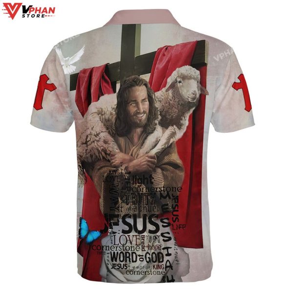 Jesus Holding Lamb Religious Easter Gifts Christian Polo Shirt & Shorts