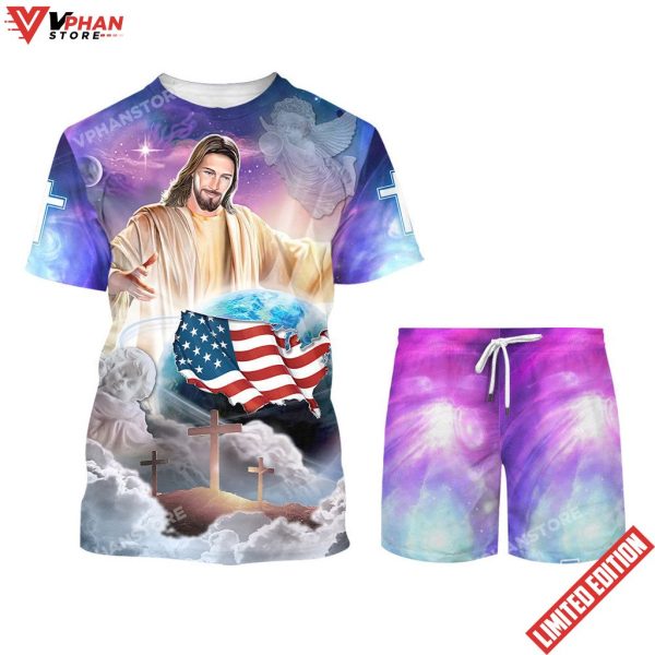 Jesus Holding The Earth 3d Christian T Shirt