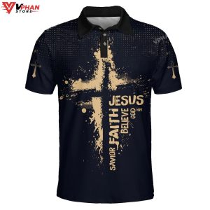 Jesus Hope God Believe Faith Savior Christian Polo Shirt Shorts 1