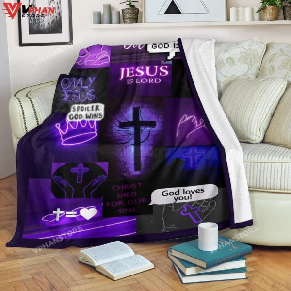 Jesus Is Lord Jesus Is My King Gift Ideas For Christians Bible Verse Blanket