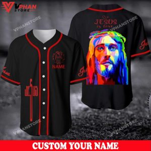 Jesus Is Love God Colorful Religious Easter Gifts Christian Baseball Jersey 1