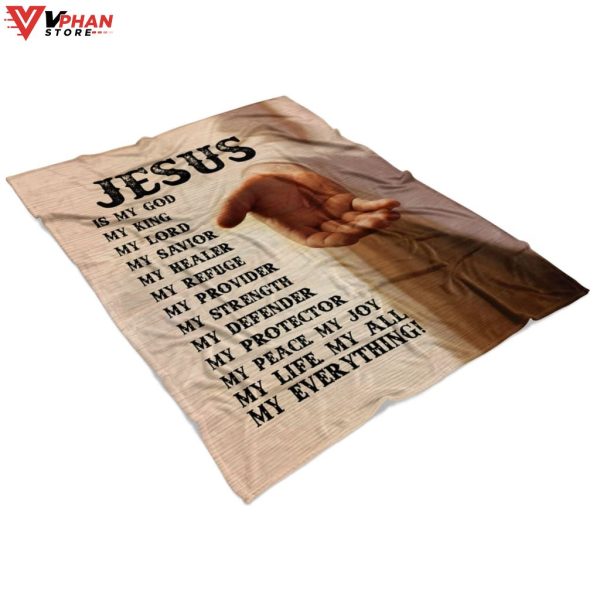 Jesus Is My Everything Xmas Gift Ideas Christians Bible Verse Blanket