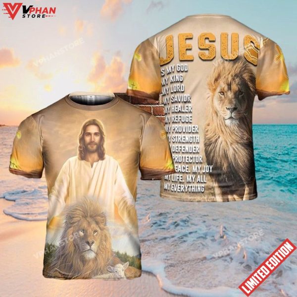 Jesus Is My God 3d Christian Shirt For Men Women