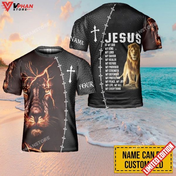 Jesus Is My God Jesus Is My King Custom Name 3D Printed T Shirt