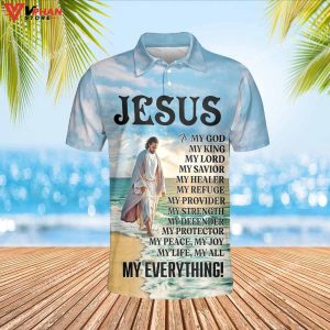 Jesus Is My God My King My Everything Christian Polo Shirt Shorts 1