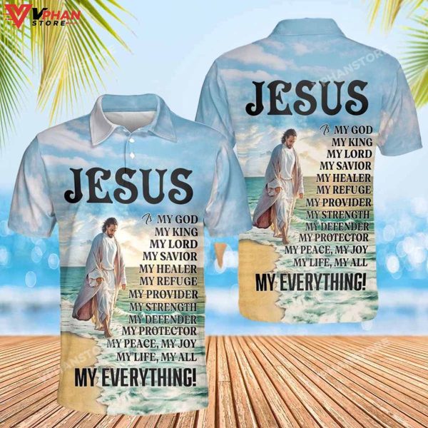 Jesus Is My God My King My Everything Christian Polo Shirt & Shorts