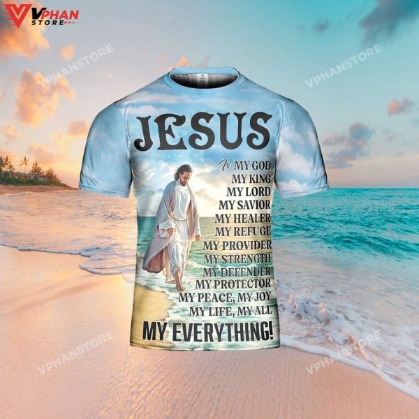 Jesus Is My God My King My Everything Religious Gifts Christian Hoodie