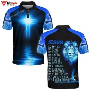 Jesus Is My God My King My Healer Christian Polo Shirt Shorts 1