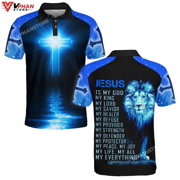 Jesus Is My God My King My Healer Christian Polo Shirt & Shorts