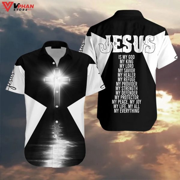 Cross Jesus Is My God My King My Lord Hawaiian Shirt For Men And Women