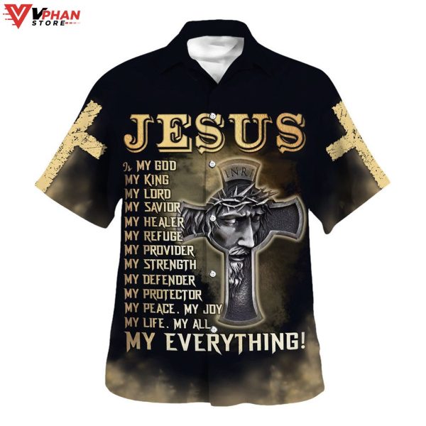 Jesus Is My God My King My Lord My Savior Christian Hawaiian Shirt