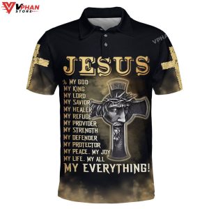 Jesus Is My God My King My Lord My Savior Christian Polo Shirt Shorts 1
