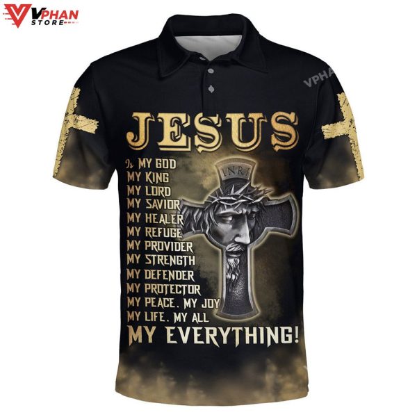 Jesus Is My God My King My Lord My Savior Christian Polo Shirt & Shorts