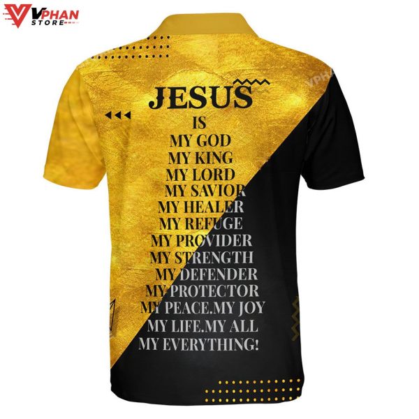 Jesus Is My God My King Religious Gifts Christian Polo Shirt & Shorts