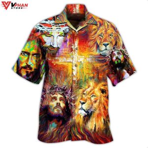 Jesus Is My King My Lord My Savior Tropical Outfit Christian Hawaiian Shirt 1