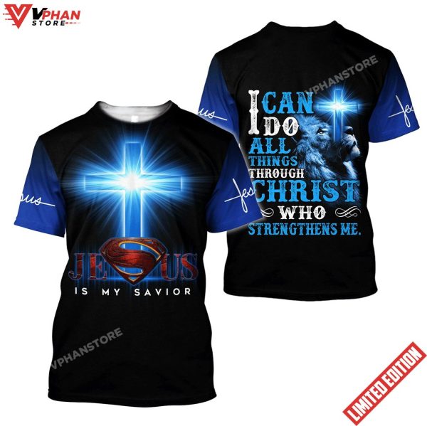 Jesus Is My Savior Blue Color Shirt