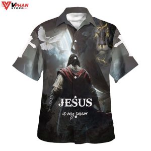 Jesus Is My Savior Christ Jesus Anh The Lion Christian Hawaiian Shirt 1