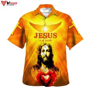 Jesus Is My Savior Christ Of The Sacred Heart Hawaiian Shirt 1