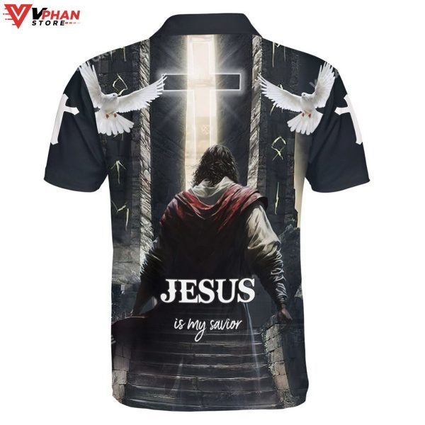 Jesus Is My Savior Christian Cross And Dove Christian Polo Shirt & Shorts