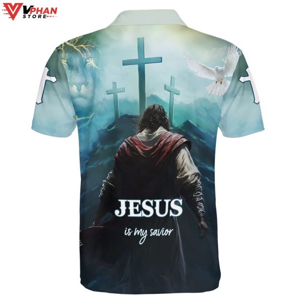 Jesus Is My Savior Dove Cross Christian Polo Shirt & Shorts