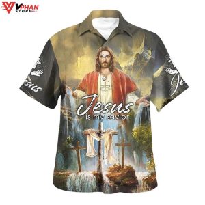 Jesus Is My Savior Christian Gifts Tropical Outfit Hawaiian Aloha Shirt 1
