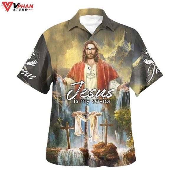 Jesus Is My Savior Christian Gifts Tropical Outfit Hawaiian Aloha Shirt