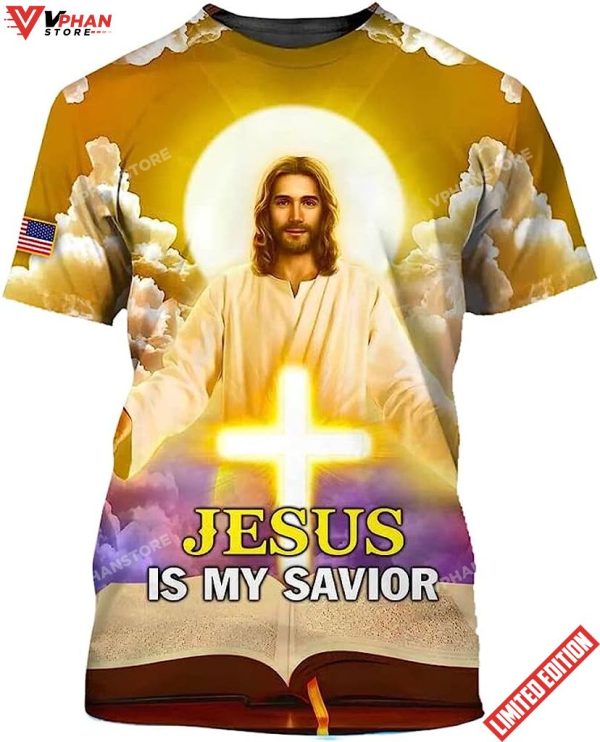 Jesus Is My Savior Cross All Over Printed 3D T Shirt