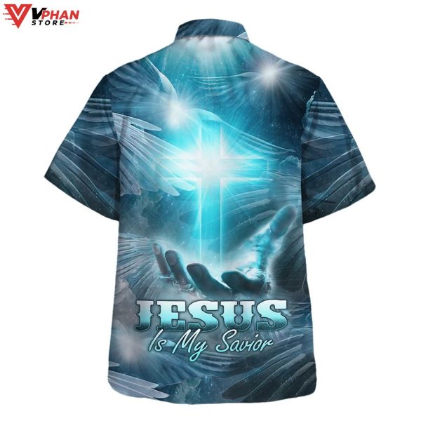 Jesus Is My Savior Cross Christian Gifts Tropical Outfit Hawaiian Shirt
