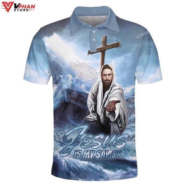 Jesus Is My Savior Cross Easter Gifts Christian Polo Shirt & Shorts