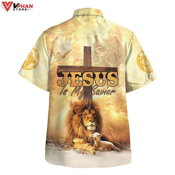 Jesus Is My Savior Cross Tropical Outfit Christian Gift Ideas Hawaiian Shirt