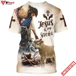 Jesus Is My Savior Crucified Christ And Lamb 3d Shirt 1