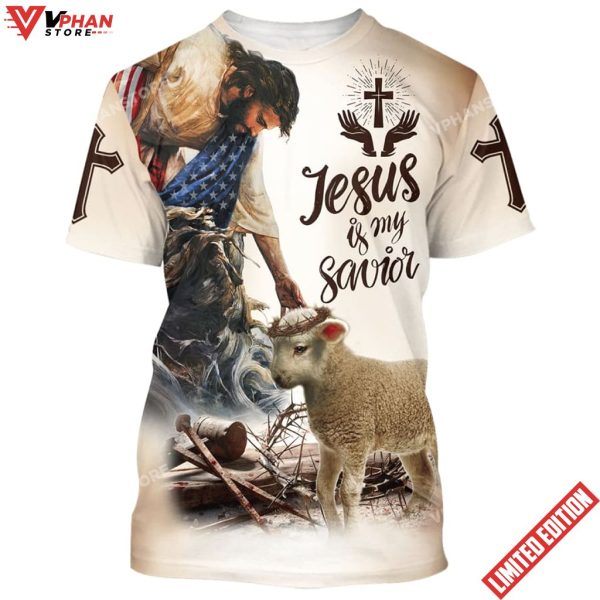 Jesus Is My Savior Crucified Christ And Lamb 3d Shirt