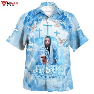 Jesus Is My Savior Hand Of God Christian Gifts Christian Hawaiian Shirt 1