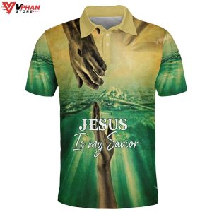 Jesus Is My Savior Hand Of God Easter Gifts Christian Polo Shirt Shorts 1