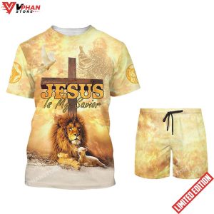 Jesus Is My Savior Hand Of God Lion Lamb 3D All Over Printed Shirt 1