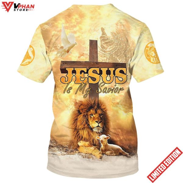 Jesus Is My Savior Hand Of God Lion Lamb 3D All Over Printed Shirt