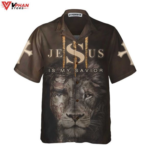 Jesus Is My Savior Outfit Christian Gift Hawaiian Summer Shirt