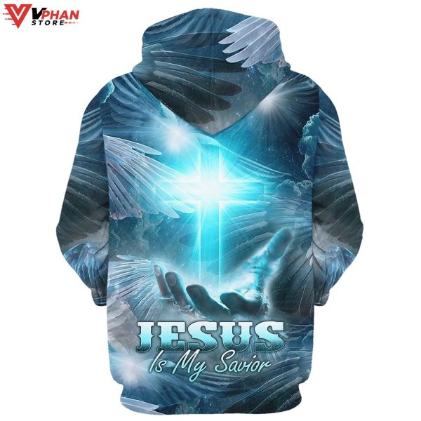 Jesus Is My Savior Holding Cross Hoodie