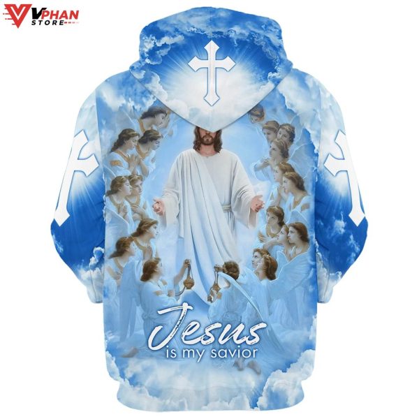 Jesus Is My Savior And Angels Religious Gifts Christian Hoodie