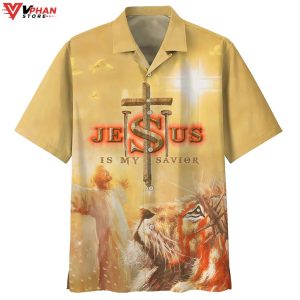 Jesus Is My Savior Jesus Arms Wide Open Hawaiian Summer Shirt 1