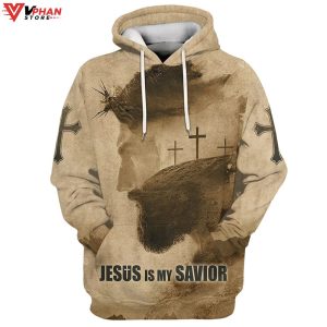 Jesus Is My Savior Jesus Christ With Thorns Christian Gift Ideas Hoodie 1