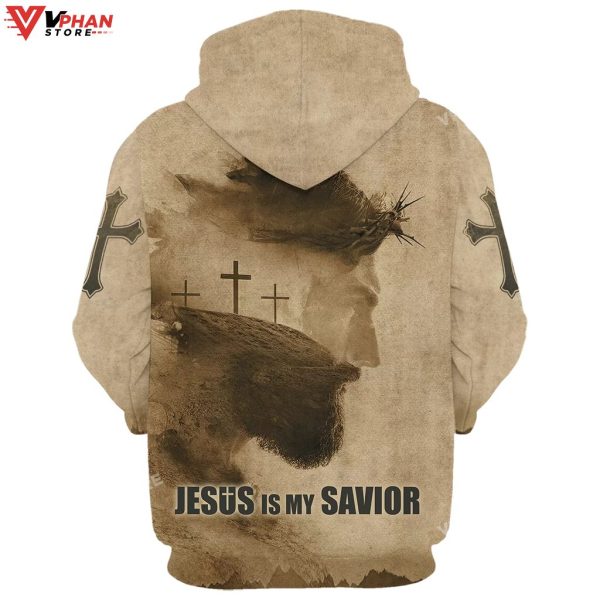 Jesus Is My Savior Christ With Thorns Christian Gift Ideas Hoodie