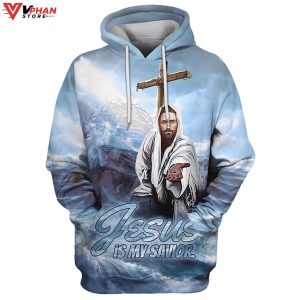 Jesus Is My Savior Jesus Hand Christian Easter Gifts Hoodie 1