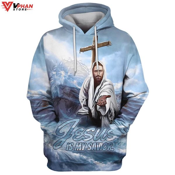 Jesus Is My Savior Jesus Hand Christian Easter Gifts Hoodie