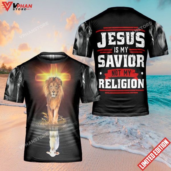 Jesus Is My Savior Jesus Lion Lamp 3d T-Shirt